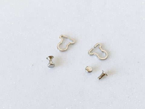 10 PCS 8mm inner Diameter Tiny Overall Buckles and Studs, in 4