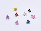 B182 Butterfly Buttons 6mm Butterfly Shank Buttons Micro Mini Buttons Tiny Buttons Doll Buttons Doll Sewing Craft Supplies