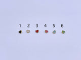 B186 Color Coat Heart 5mm Metal Shank Buttons Micro Mini Buttons Tiny Buttons Doll Buttons Doll Sewing Craft Supplies