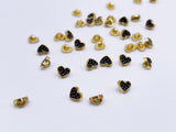 B186 Color Coat Heart 5mm Metal Shank Buttons Micro Mini Buttons Tiny Buttons Doll Buttons Doll Sewing Craft Supplies