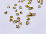B186 Color Coat Heart 5mm Metal Shank Buttons Micro Mini Buttons Tiny Buttons Doll Buttons Doll Sewing Craft Supplies