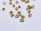 B186 Color Coat Heart 5mm Metal Shank Buttons Micro Mini Buttons Tiny Buttons Doll Buttons Doll Sewing Craft Supplies