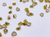 B186 Color Coat Heart 5mm Metal Shank Buttons Micro Mini Buttons Tiny Buttons Doll Buttons Doll Sewing Craft Supplies