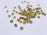B186 Color Coat Heart 5mm Metal Shank Buttons Micro Mini Buttons Tiny Buttons Doll Buttons Doll Sewing Craft Supplies