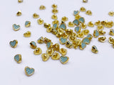 B186 Color Coat Heart 5mm Metal Shank Buttons Micro Mini Buttons Tiny Buttons Doll Buttons Doll Sewing Craft Supplies