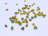 B186 Color Coat Heart 5mm Metal Shank Buttons Micro Mini Buttons Tiny Buttons Doll Buttons Doll Sewing Craft Supplies