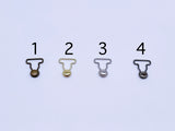 B187 Metal Color 9mm Mini Overall Hook Buckles Sewing Craft Doll Clothes Making Sewing Supply