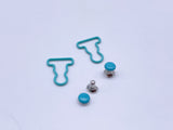 B187 Metal Color 9mm Mini Overall Hook Buckles Sewing Craft Doll Clothes Making Sewing Supply