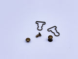 B187 Metal Color 9mm Mini Overall Hook Buckles Sewing Craft Doll Clothes Making Sewing Supply
