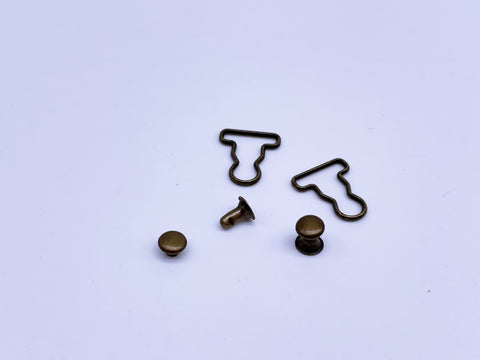 B159 Bronze/Gold/Silver/Dark Gun Color 13.5×15mm Mini Overall Buckles – i  Sew For Doll