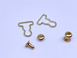 B187 Metal Color 9mm Mini Overall Hook Buckles Sewing Craft Doll Clothes Making Sewing Supply