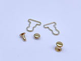 B187 Metal Color 9mm Mini Overall Hook Buckles Sewing Craft Doll Clothes Making Sewing Supply