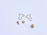 B187 Metal Color 9mm Mini Overall Hook Buckles Sewing Craft Doll Clothes Making Sewing Supply