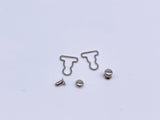 B187 Metal Color 9mm Mini Overall Hook Buckles Sewing Craft Doll Clothes Making Sewing Supply