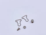 B187 Metal Color 9mm Mini Overall Hook Buckles Sewing Craft Doll Clothes Making Sewing Supply