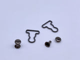 B187 Metal Color 9mm Mini Overall Hook Buckles Sewing Craft Doll Clothes Making Sewing Supply