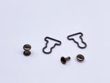 B187 Metal Color 9mm Mini Overall Hook Buckles Sewing Craft Doll Clothes Making Sewing Supply