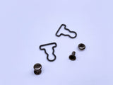 B187 Metal Color 9mm Mini Overall Hook Buckles Sewing Craft Doll Clothes Making Sewing Supply