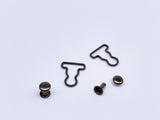 B187 Metal Color 9mm Mini Overall Hook Buckles Sewing Craft Doll Clothes Making Sewing Supply