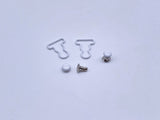 B187 Metal Color 9mm Mini Overall Hook Buckles Sewing Craft Doll Clothes Making Sewing Supply