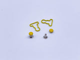 B187 Metal Color 9mm Mini Overall Hook Buckles Sewing Craft Doll Clothes Making Sewing Supply