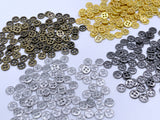 B190 Metal 6mm 4 Hole Buttons Micro Mini Buttons Tiny Buttons Doll Clothes Sewing Craft Supply For 12" Fashion Dolls Like FR PP Blythe BJD