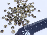 B190 Metal 6mm 4 Hole Buttons Micro Mini Buttons Tiny Buttons Doll Clothes Sewing Craft Supply For 12" Fashion Dolls Like FR PP Blythe BJD