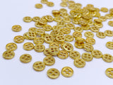 B190 Metal 6mm 4 Hole Buttons Micro Mini Buttons Tiny Buttons Doll Clothes Sewing Craft Supply For 12" Fashion Dolls Like FR PP Blythe BJD