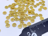 B190 Metal 6mm 4 Hole Buttons Micro Mini Buttons Tiny Buttons Doll Clothes Sewing Craft Supply For 12" Fashion Dolls Like FR PP Blythe BJD