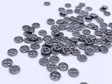 B190 Metal 6mm 4 Hole Buttons Micro Mini Buttons Tiny Buttons Doll Clothes Sewing Craft Supply For 12" Fashion Dolls Like FR PP Blythe BJD