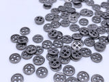 B190 Metal 6mm 4 Hole Buttons Micro Mini Buttons Tiny Buttons Doll Clothes Sewing Craft Supply For 12" Fashion Dolls Like FR PP Blythe BJD