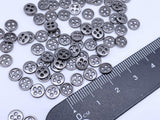 B190 Metal 6mm 4 Hole Buttons Micro Mini Buttons Tiny Buttons Doll Clothes Sewing Craft Supply For 12" Fashion Dolls Like FR PP Blythe BJD