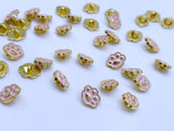 B194 Cute 8mm Paws Shank Buttons Micro Mini Buttons Tiny Buttons Doll Buttons Doll Sewing Craft Supplies