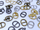 B197 Oval Shape 8×10mm  Mini Metal Buckles Doll Sewing Supplies Doll Clothes Craft