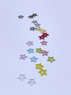 B199 Multi Colors 11×11 mm Star Tiny Mini Buckles Doll Sewing Doll Craft Supply Doll Clothes Making