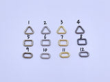 B203 Tiny 4mm Triangle Rectangle Oval Shape Ring Mini Buckles Sewing Craft Doll Clothes Making Sewing Supply