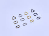 B203 Tiny 4mm Triangle Rectangle Oval Shape Ring Mini Buckles Sewing Craft Doll Clothes Making Sewing Supply