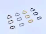 B203 Tiny 4mm Triangle Rectangle Oval Shape Ring Mini Buckles Sewing Craft Doll Clothes Making Sewing Supply