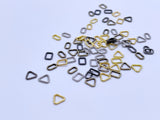 B203 Tiny 4mm Triangle Rectangle Oval Shape Ring Mini Buckles Sewing Craft Doll Clothes Making Sewing Supply