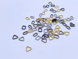 B203 Tiny 4mm Triangle Rectangle Oval Shape Ring Mini Buckles Sewing Craft Doll Clothes Making Sewing Supply
