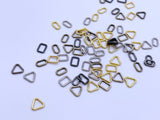 B203 Tiny 4mm Triangle Rectangle Oval Shape Ring Mini Buckles Sewing Craft Doll Clothes Making Sewing Supply