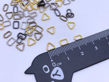 B203 Tiny 4mm Triangle Rectangle Oval Shape Ring Mini Buckles Sewing Craft Doll Clothes Making Sewing Supply