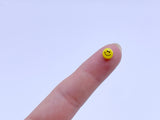 B204 Cute Smiley Face 6mm Yellow Beads Super Tiny Metal Round Beads Tiny Beads Doll Sewing Notions Craft