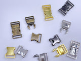 B207 Metal 12×22mm Mini Side Release Buckles Doll Sewing Supplies 2 Pairs