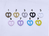 B212 Colorful Vertical Style 9mm Heart Tiny Mini Buckles Doll Sewing Doll Craft Supply Doll Clothes Making