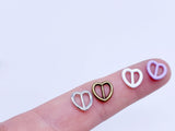 B212 Colorful Vertical Style 9mm Heart Tiny Mini Buckles Doll Sewing Doll Craft Supply Doll Clothes Making