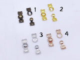 B215 Bronze/Gold/Silver/Rose Gold 15mm Decorative Ancient Style Hook Buckle  Mini Buckles Sewing Craft Doll Clothes Making Sewing Supply