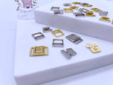 B222 Gold/Silver 9×12mm Decorative Hook Buckle Mini Buckles Sewing Craft Doll Clothes Making Sewing Supply