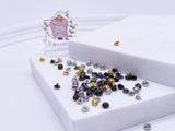 B225 Four Leaf Lucky Clover 4mm Buttons Shank Buttons Micro Mini Buttons Tiny Buttons Doll Buttons Doll Sewing Craft Supplies