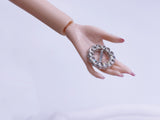 B226 Silver/Gold/Bronze Based Round 9mm Buckle With Crystal Mini Buckles Sewing Craft Doll Clothes Making Sewing Supply